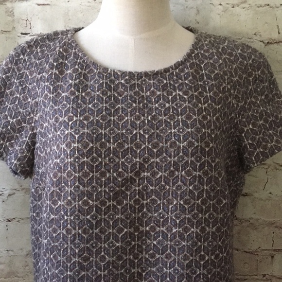 Vintage Benetton Shift Dress Tweed Geometric Large - Picture 2 of 5